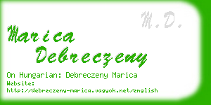 marica debreczeny business card